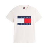 T-Shirt Uomo Tommy Jeans Big Flag Bianco | NonSoloSport
