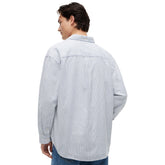 Camicia Uomo Tommy Jeans Stripe Oxford Bianco Blu | NonSoloSport