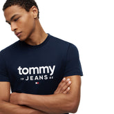 T-Shirt Uomo Tommy Jeans Slim Graphic Blu | NonSoloSport