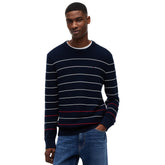 Maglione Uomo Tommy Jeans Stripe Blu Bianco | NonSoloSport