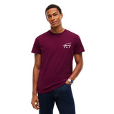 T-Shirt Uomo Tommy Jeans Signature Chest Bordeaux | NonSoloSport