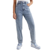 Tommy Jeans Pantalone Denim Mom L32 Donna Grigio | NonSoloSport
