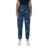 Tommy Jeans Pantalone Denim Mom Loghi L32 Donna Blu | NonSoloSport