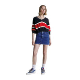 Tommy Jeans Pullover Crop Donna Blu | NonSoloSport