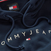 Felpa Donna Tommy Jeans Logo Ricamo Blu | NonSoloSport