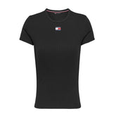 T-Shirt Donna Tommy Jeans Coste Nero | NonSoloSport
