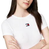 T-Shirt Donna Tommy Jeans Coste Bianco | NonSoloSport