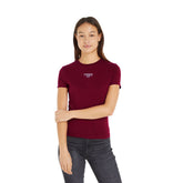 T-Shirt Donna Tommy Jeans Slim Rosso | NonSoloSport