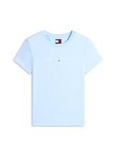 T-Shirt Donna Tommy Jeans Linear Logo Azzurro | NonSoloSport