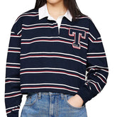 Polo Donna Tommy Jeans Rugby Blu | NonSoloSport
