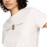 T-Shirt Donna Tommy Jeans Prep Bianco | NonSoloSport