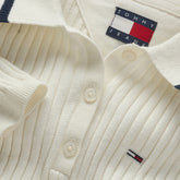 Polo Manica Lunga Donna Tommy Jeans Slim Bianco Antico | NonSoloSport