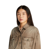 Giacca Donna Tommy Jeans Crop Over Senape | NonSoloSport