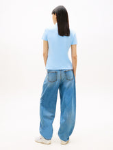 Polo Donna Tommy Jeans Slim Fit Azzurro | NonSoloSport