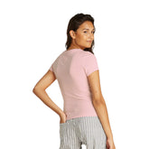 T-Shirt Donna Tommy Jeans Ess Logo Rosa | NonSoloSport