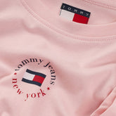 T-Shirt Donna Tommy Jeans Ess Logo Rosa | NonSoloSport