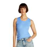 Canotta Donna Tommy Jeans Rib Ess Azzurro | NonSoloSport