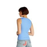 Canotta Donna Tommy Jeans Rib Ess Azzurro | NonSoloSport