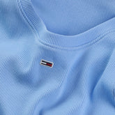 Canotta Donna Tommy Jeans Rib Ess Azzurro | NonSoloSport