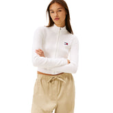 Cardigan Donna Tommy Jeans Distintivo Bianco | NonSoloSport