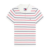 Polo Donna Tommy Jeans Slim Fit Righe Bianco | NonSoloSport