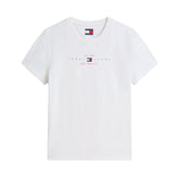 T-Shirt Donna Tommy Jeans Regular Linear Bianco | NonSoloSport