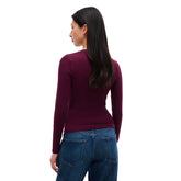 Maglia Donna Tommy Jeans Crest Bordeaux | NonSoloSport