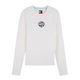 Maglia Donna Tommy Jeans Crest Bianco | NonSoloSport