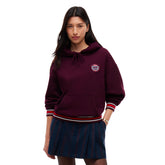 Felpa Donna Tommy Jeans Crest Bordeaux | NonSoloSport