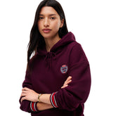 Felpa Donna Tommy Jeans Crest Bordeaux | NonSoloSport