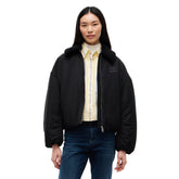 Giacca Bomber Donna Tommy Jeans Fur Collar Utility Nero | NonSoloSport