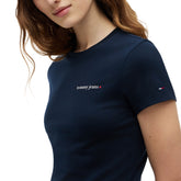 T-Shirt Donna Tommy Jeans Slim Fit Blu | NonSoloSport