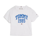 Tommy Jeans T-Shirt Logo College Bambino Bianco | NonSoloSport