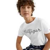 Tommy Jeans T-Shirt Logo Corsivo Donna Bianco | NonSoloSport