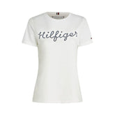 Tommy Jeans T-Shirt Logo Corsivo Donna Bianco | NonSoloSport