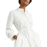 Tommy Jeans Abito Chemisier Popeline Midi Donna Bianco | NonSoloSport