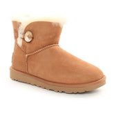 Boots Donna Ugg Mini Bailey Button Bling Chestnut Gold | NonSoloSport