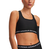 Bra Donna Under Armour Mid Crossback Nero Bianco | NonSoloSport