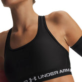 Bra Donna Under Armour Mid Crossback Nero Bianco | NonSoloSport