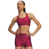 Reggiseno Donna Under Armour Mid Crossback Bordeaux | NonSoloSport