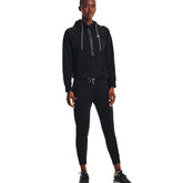 Under Armour Pantaloni UA Rival Fleece Mesh Donna Nero | NonSoloSport