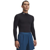 Maglia Uomo Under Armour ColdGear Compression Mock Bianco | NonSoloSport