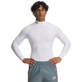 Maglia Uomo Under Armour ColdGear Compression Mock Bianco | NonSoloSport