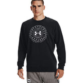 Under Armour Maglia UA Rival Fleece Alma Mater Crew Uomo Nero Grigio | NonSoloSport