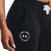 Under Armour Pantalone Rival Crest Donna Nero | NonSoloSport