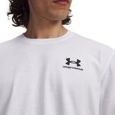 T-Shirt Uomo Under Armour Logo Embroidered Heavyweight Bianco | NonSoloSport