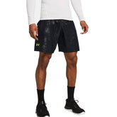 Under Armour Shorts Woven Emboss Uomo Nero Giallo | NonSoloSport