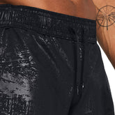 Under Armour Shorts Woven Emboss Uomo Nero Giallo | NonSoloSport