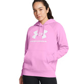 Felpa Donna Under Armour Rival Fleece Big Logo Rosa | NonSoloSport