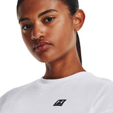 T-Shirt Donna Under Armour Ua Logo Lc Oversized Hw Ss Bianco | NonSoloSport